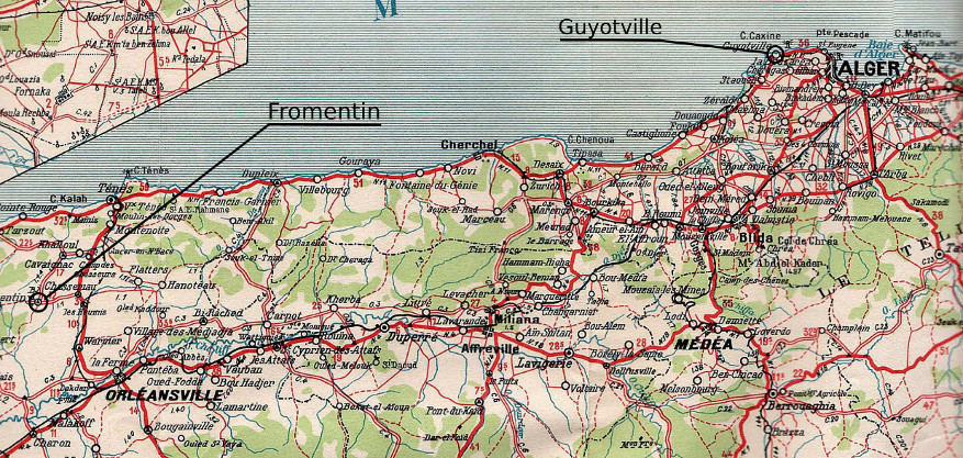 Carte montrant Fromentin et
                                        Guyotville